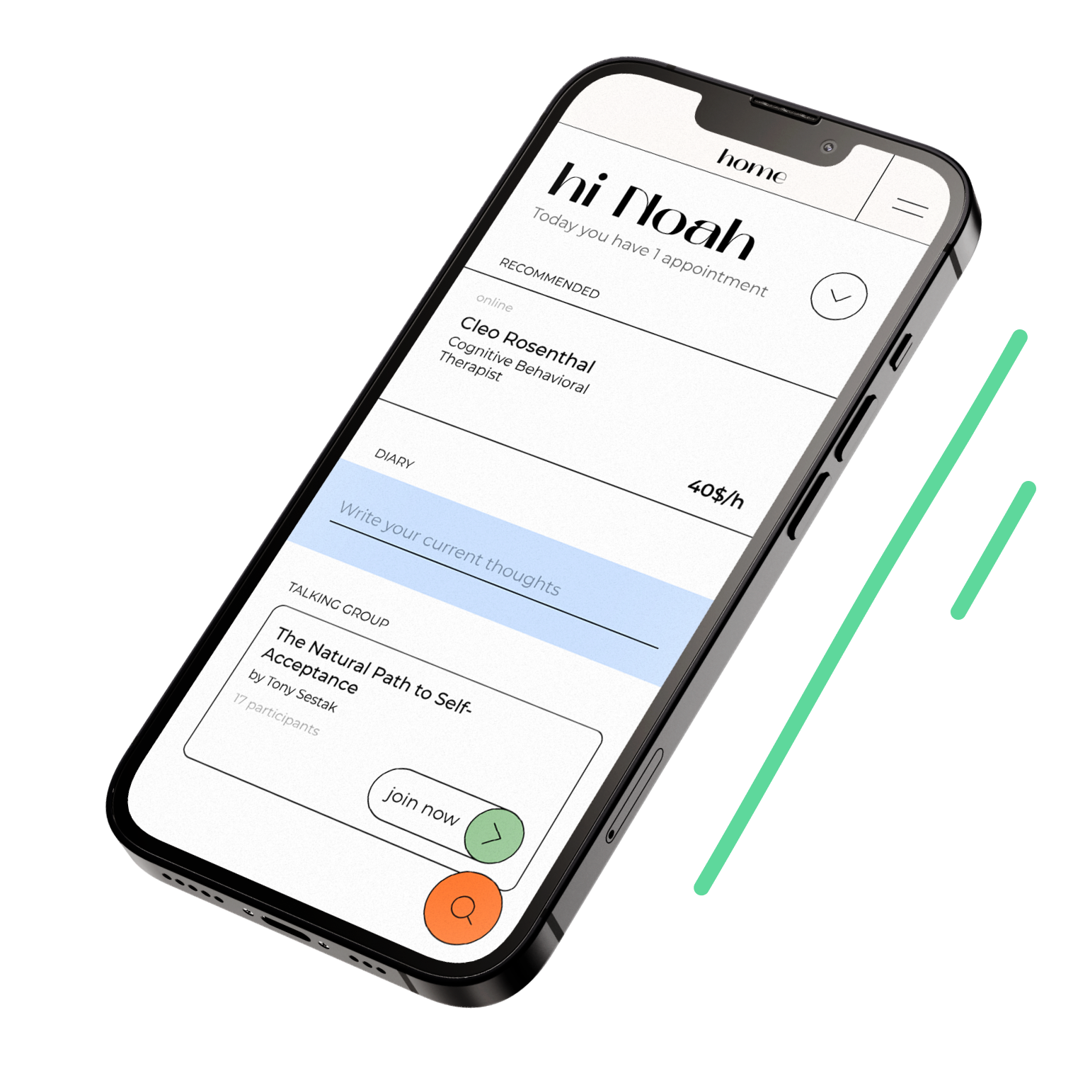 The telehealth mental-health support platform we built: match with a therapist and meet by text, call, or video