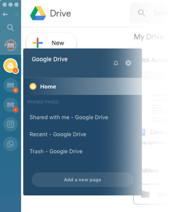 Station smart dock arranging apps by workspace