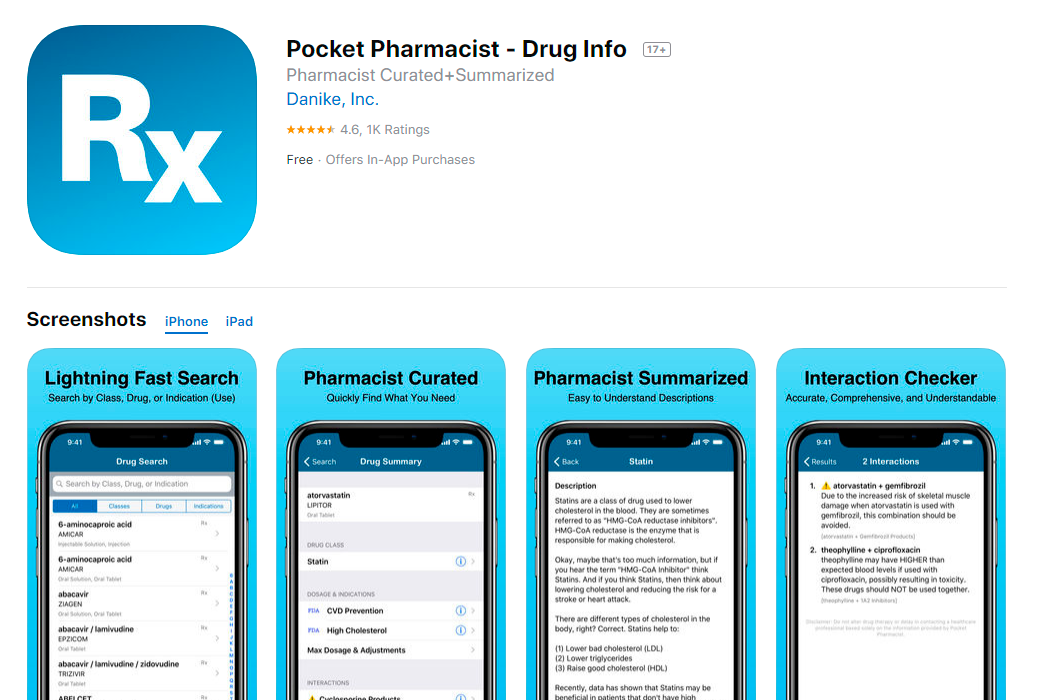 Pocket_Pharmacist_DrugInfo