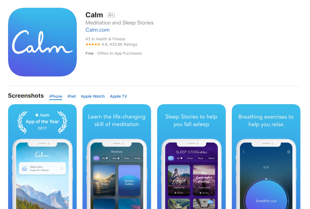 calm app vs calm radio