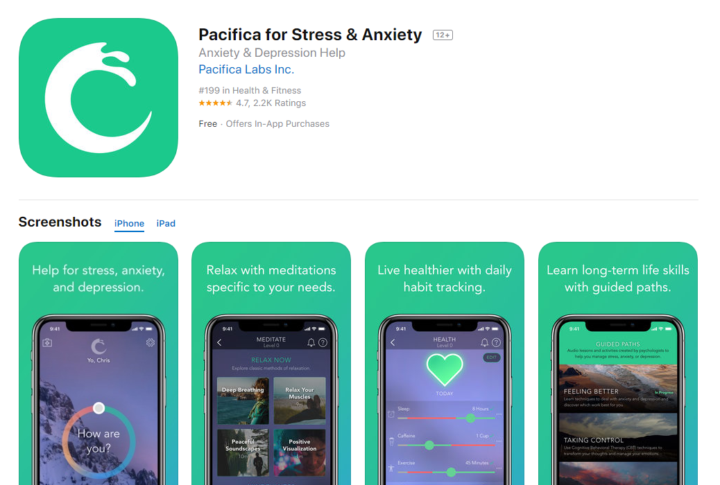 Stress management apps