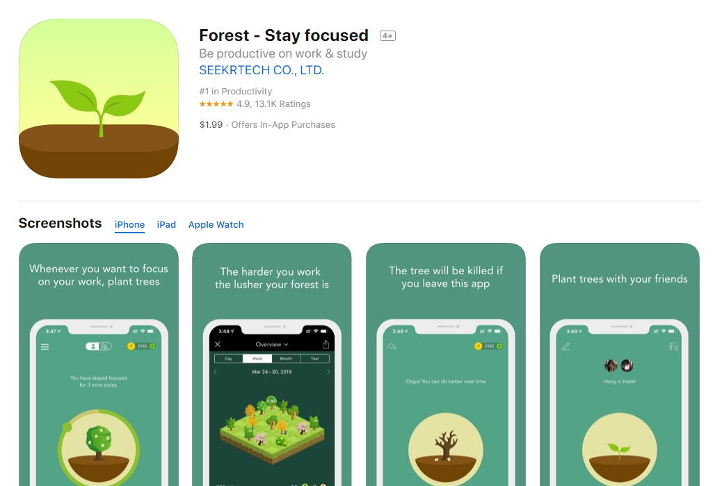 forest stay focused app