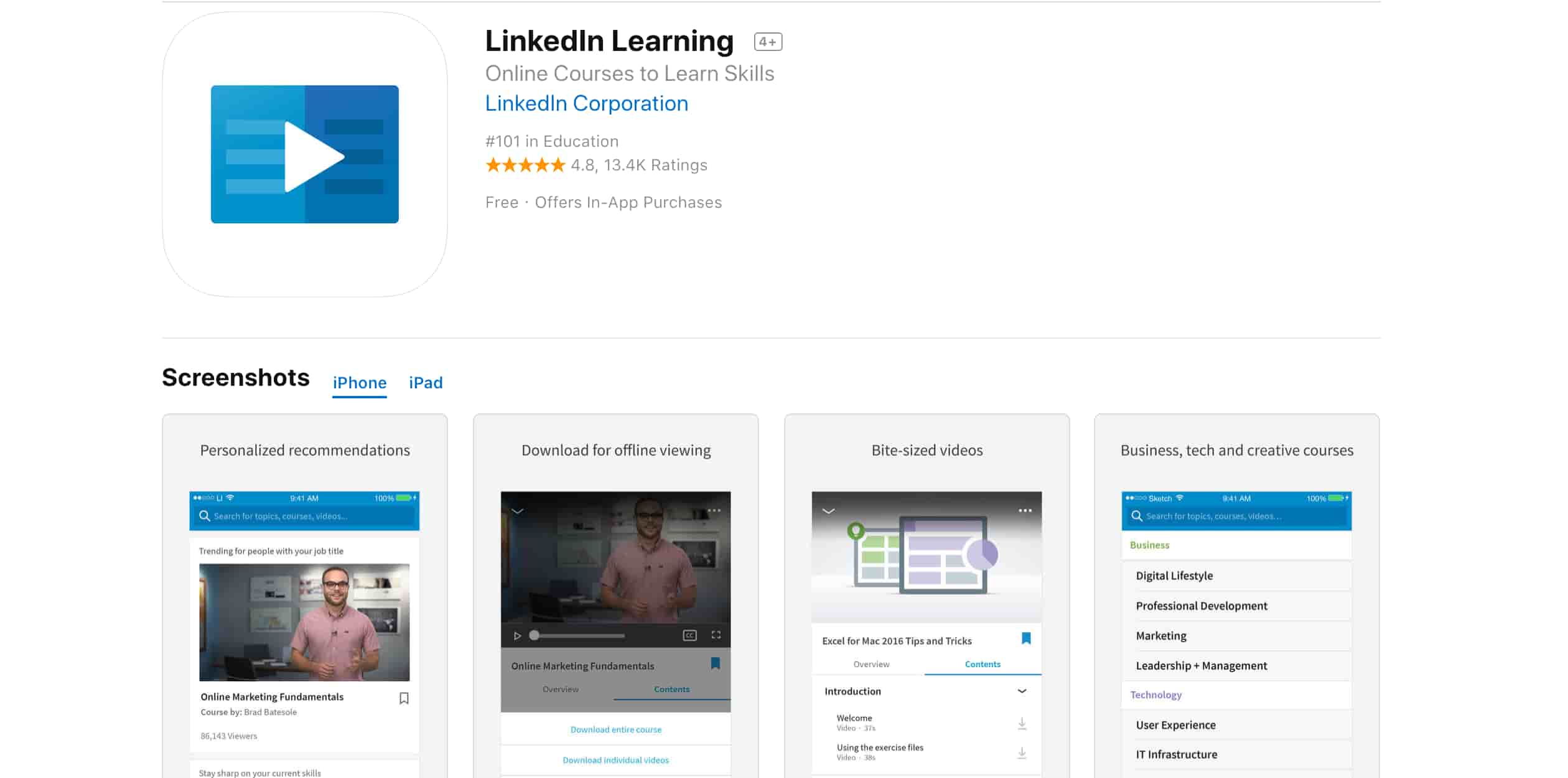 LinkedIn-Learning-app