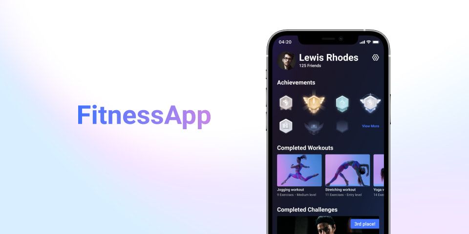 fitness mobile ui